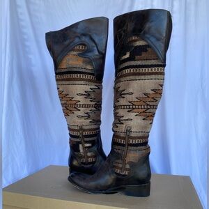 Freebird Sun Blanket Tall Leather Boots Size 10